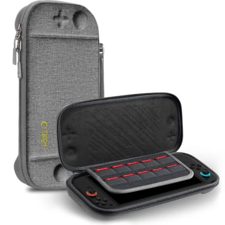 Tech-Protect Slim Pouch puzdro na Nintendo Switch 2, šedé 1