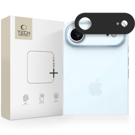 Tech-Protect CamAlloy Fit ochranné sklo na kameru na iPhone 17 Air, čierne