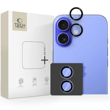 Tech-Protect CamRing Fit ochranné sklo na kameru na iPhone 17, čierne