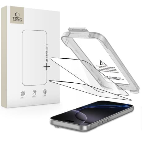 Tech-Protect Quick Set 2x ochranné sklo na iPhone 17 Pro Max, čierne 1