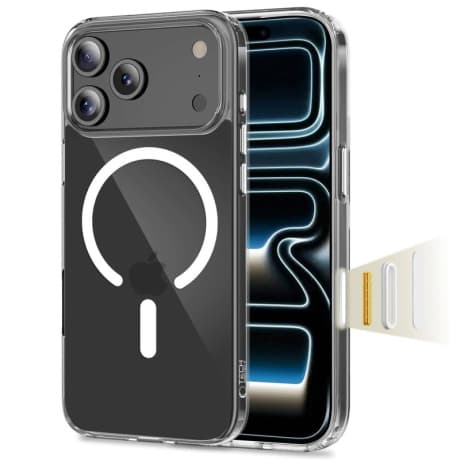 Tech-Protect FlexAir Hybrid CC MagSafe kryt na iPhone 17 Pro Max, priesvitný