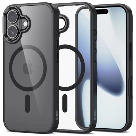 Tech-Protect MagMate MagSafe kryt na iPhone 17, čierny/priesvitný 1