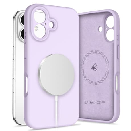 Tech-Protect Liquid Silicone MagSafe kryt na iPhone 16, fialový 1