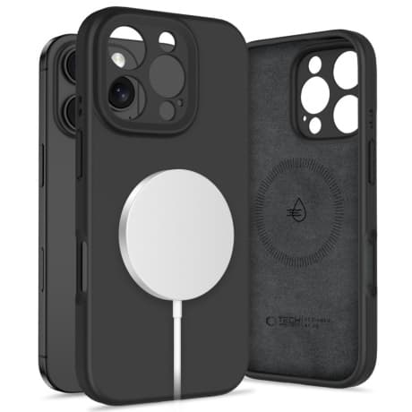 Tech-Protect Liquid Silicone MagSafe kryt na iPhone 16 Pro, čierny 1