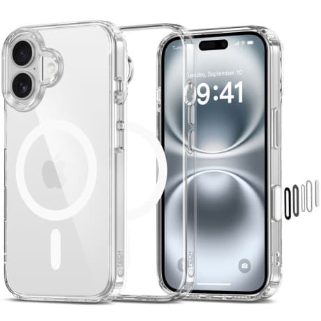 Tech-Protect FlexAir Hybrid CC MagSafe kryt na iPhone 16, priesvitný 1