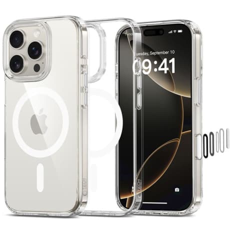Tech-Protect FlexAir Hybrid CC MagSafe kryt na iPhone 16 Pro, priesvitný 1