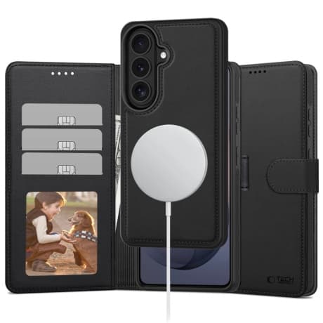 Tech-Protect Wallet MagSafe knižkové puzdro na Samsung Galaxy S26, čierne