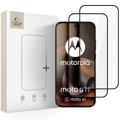 Tech-Protect Glass Fit 2x ochranné sklo na Motorola Moto G67 / G77, čierne