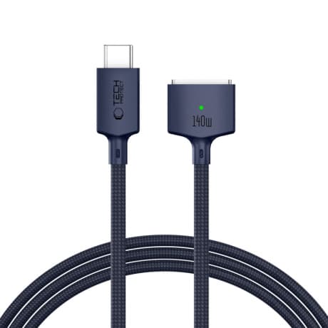 Tech-Protect MMC01 magnetický kábel na MacBook USB-C / MagSafe 3, 140W 2m, modrý 1