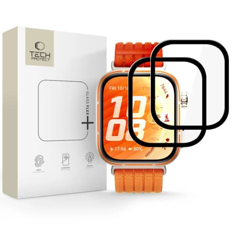 Tech-Protect Glass Flex 2x ochranné sklo na Huawei Watch Fit 5 Pro, čierne 1