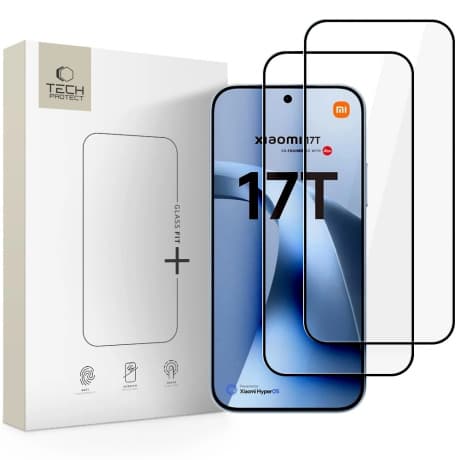 Tech-Protect Glass Fit 2x ochranné sklo na Xiaomi 17T, čierne 1