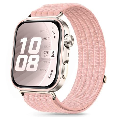 Tech-Protect Nylon remienok na Huawei Watch Fit 3 / 4 / 4 Pro / 5 / 5 Pro, light pink 1