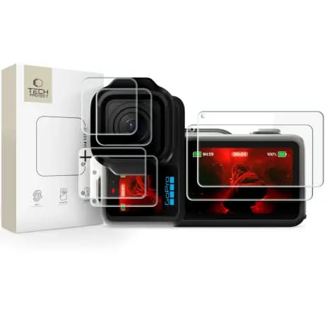 Tech-Protect Foil Glass Fit 2x ochranné sklo a fólia na GoPro Mission 1 / Pro 1
