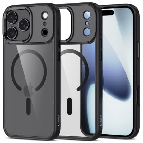 Tech-Protect MagMat MagSafe kryt na iPhone 17 Pro Max, čierny/priesvitný
