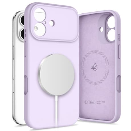 Tech-Protect Silicone MagSafe kryt na iPhone 17, fialový 1