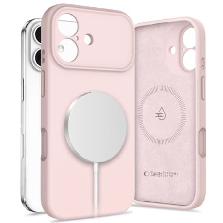 Tech-Protect Silicone MagSafe kryt na iPhone 17, ružový 1