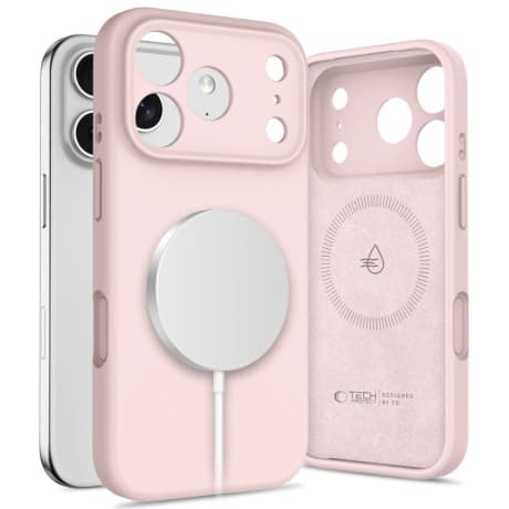 Tech-Protect Silicone MagSafe kryt na iPhone 17 Pro, ružový 1