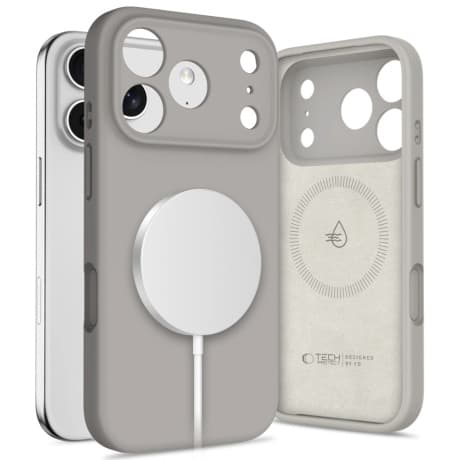 Tech-Protect Silicone MagSafe kryt na iPhone 17 Pro Max, sivý