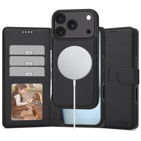 Tech-Protect Wallet MagSafe knižkové puzdro na iPhone 17 Pro, čierne 1