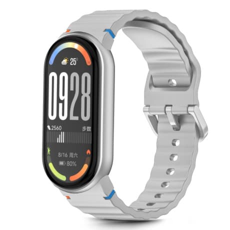 Tech-Protect Silicone Sport remienok na Xiaomi Smart Band 8 / 9 / 10, crayon grey