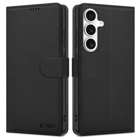 Tech-Protect Wallet knižkové puzdro na Samsung Galaxy S25 FE, čierne 1