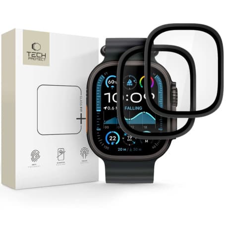 Tech-Protect Glass Ring 2x ochranné sklo na Apple Watch Ultra 1 / 2 (49mm), čierne 1