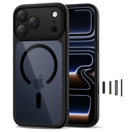 Tech-Protect MagPeak MagSafe CC kryt na iPhone 17 Pro Max, čierny