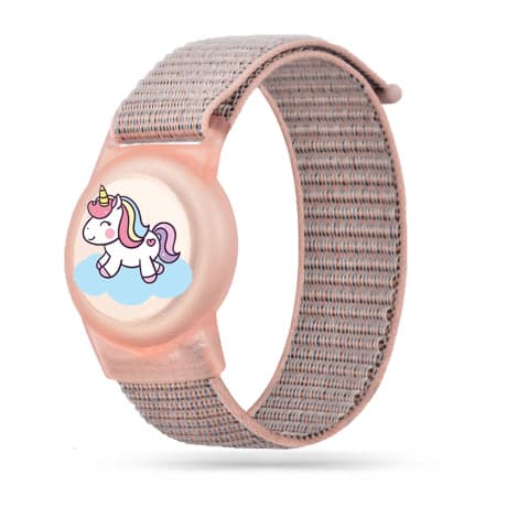 Tech-Protect Nylon Pony remienok na Apple AirTag 1/2, ružový 1