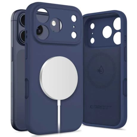 Tech-Protect Silicone MagSafe kryt na iPhone 17 Pro, modrý