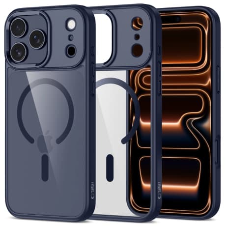 Tech-Protect Magmat MagSafe kryt na iPhone 17 Pro Max, modrý/priesvitný 1