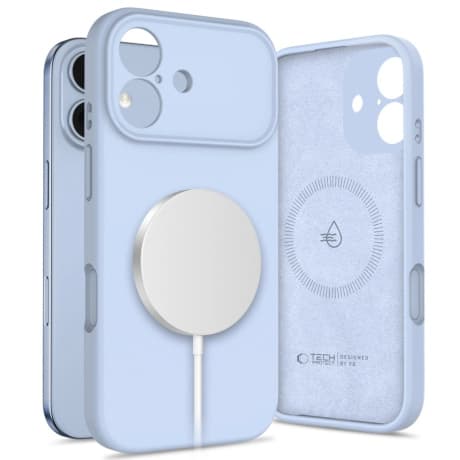Tech-Protect Silicone MagSafe kryt na iPhone 17, svetlomodrý