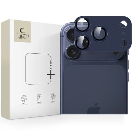 Tech-Protect CamFull Fit ochranné sklo na kameru na iPhone 17 Pro Max, modré 1