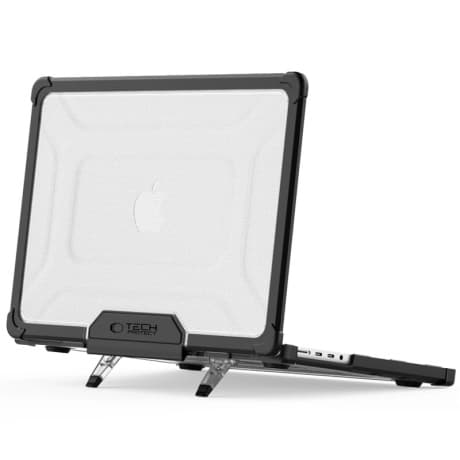 Tech-Protect Smartshell kryt na Macbook Pro 14'' M1 - M5 Pro Max 2021-2026, čierny / priesvitný 1