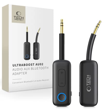 Tech-Protect AU02 AUX bluetooth audio adaptér, čierny 1