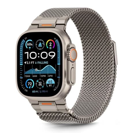 Tech-Protect Milano Vanguard remienok na Apple Watch 44/45/46/49mm, titanium 1