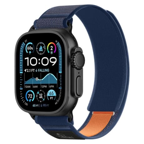 Tech-Protect Nylon Elite remienok na Apple Watch 44/45/46/49mm, navy / orange
