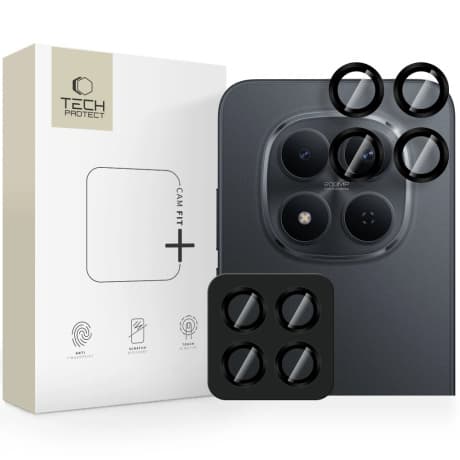 Tech-Protect CamRing Fit ochranné sklo na kameru na Xiaomi Poco M8 Pro / Redmi Note 15 Pro 5G / 15 Pro Plus 5G, čierne