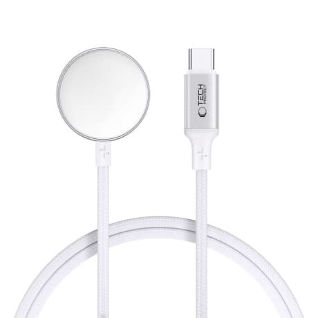 Tech-Protect MC02 magnetická nabíjačka na Apple Watch USB-C 1m, biela 1
