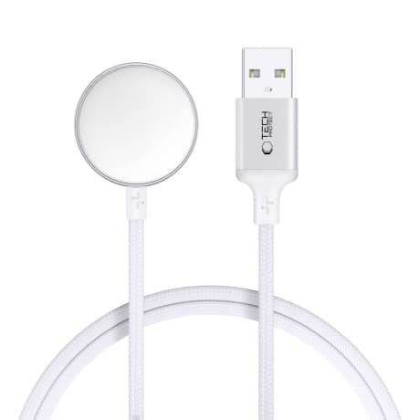 Tech-Protect MC02 magnetická nabíjačka na Apple Watch USB 1m, biela