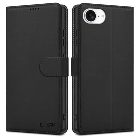 Tech-Protect Wallet knižkové puzdro na iPhone 16e, čierne
