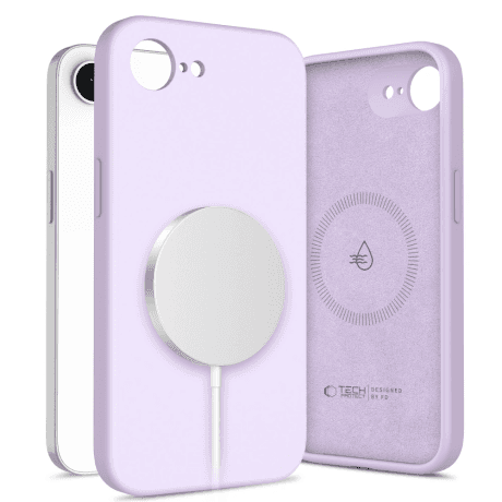 Tech-Protect Liquid Silicone MagSafe kryt na iPhone 16e, fialový 1