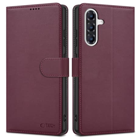 Tech-Protect Wallet knižkové puzdro na Samsung Galaxy A56 5G, bordové 1