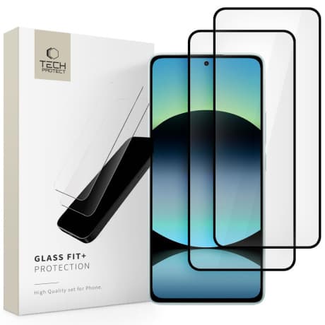 Tech-Protect Glass Fit 2x ochranné sklo na Xiaomi Redmi Note 14 4G / 5G, čierne