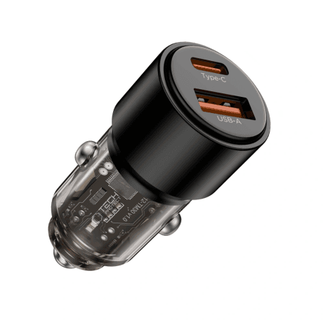Tech-Protect CC03 autonabíjačka USB / USB-C 95W PD QC, čierna 1
