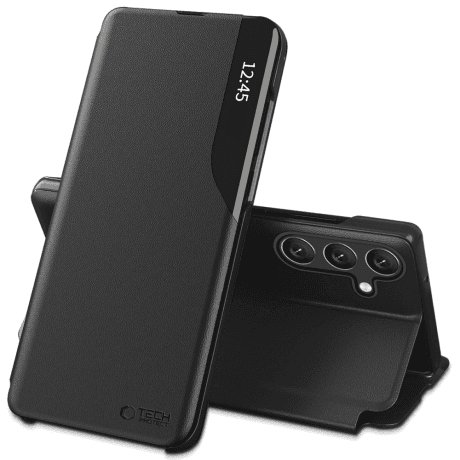Tech-Protect Smart View knižkové puzdro na Samsung Galaxy A56 5G, čierne