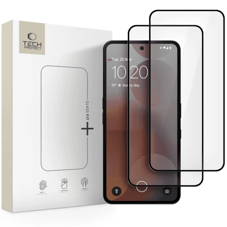 Tech-Protect Glass Fit 2x ochranné sklo na Nothing Phone 3A / 3A Pro, čierne 1
