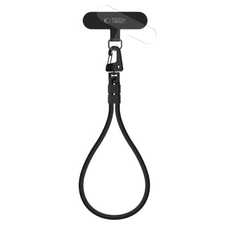 Tech-Protect Rope Wrist šnúrka na mobil, čierna