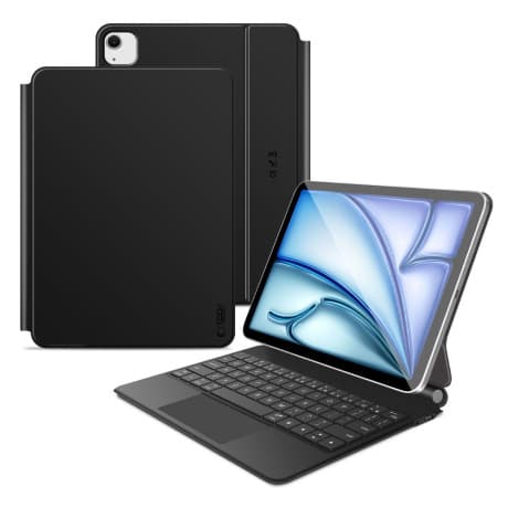 Tech-Protect Smartcase Magnetic puzdro s klávesnicou na iPad Air 10.9'' 4-5gen 2020-2022 / 11'' 6-8gen 2024-2026, čierne (TEC363469)