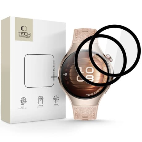 Tech-Protect Glass Flex 2x ochranné sklo na Huawei Watch 5 46mm, čierne 1