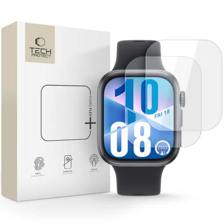 Tech-Protect Hydro Flex 2x ochranné sklo na Huawei Watch Fit 3 / 4, priesvitné 1